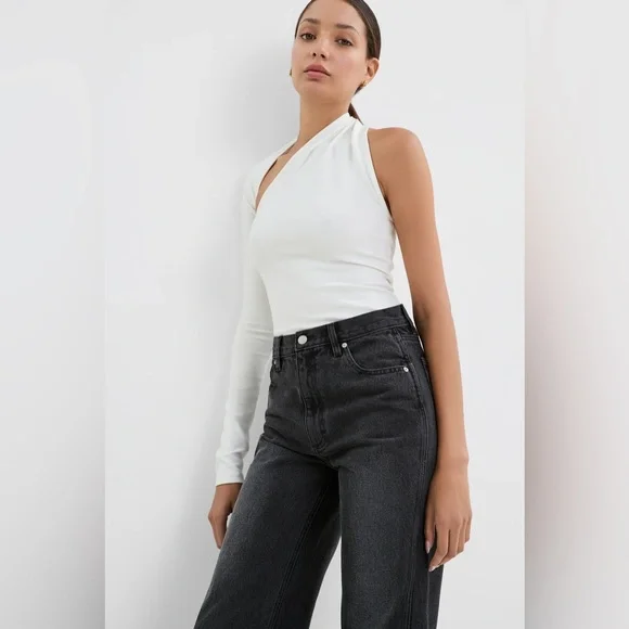 NWT Marcella Manhattan One Shoulder Top
European Ponte Asymmetric Long-Sleeve - Picture 3 of 5